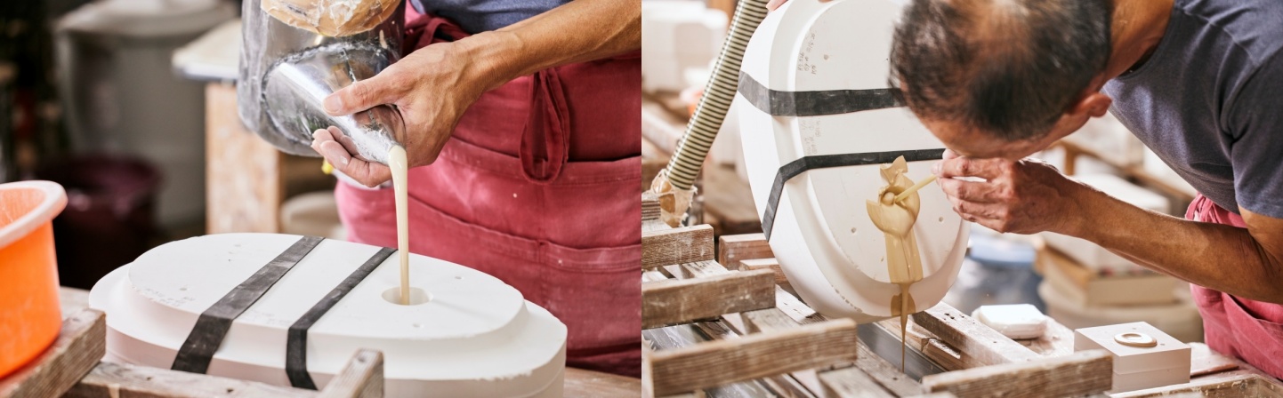 花器ー炎ーの生地製作